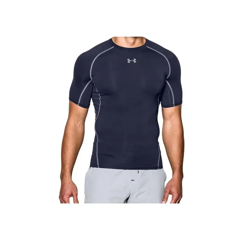 Maglietta Sportiva Traspirante da Allenamento a Maniche Corte Uomo tops Blu Navy 1257468-410 M miniatura 5