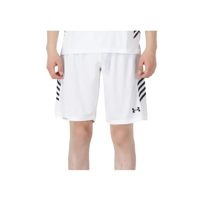 Pantaloncini Casual in Maglia da Allenamento da Basket Under Armour Unisex Bianco 21500204-100 XXL miniatura 4