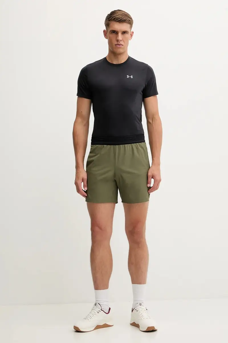 pantaloncini da allenamento Peak colore beige 1376782 Verde miniatura 2