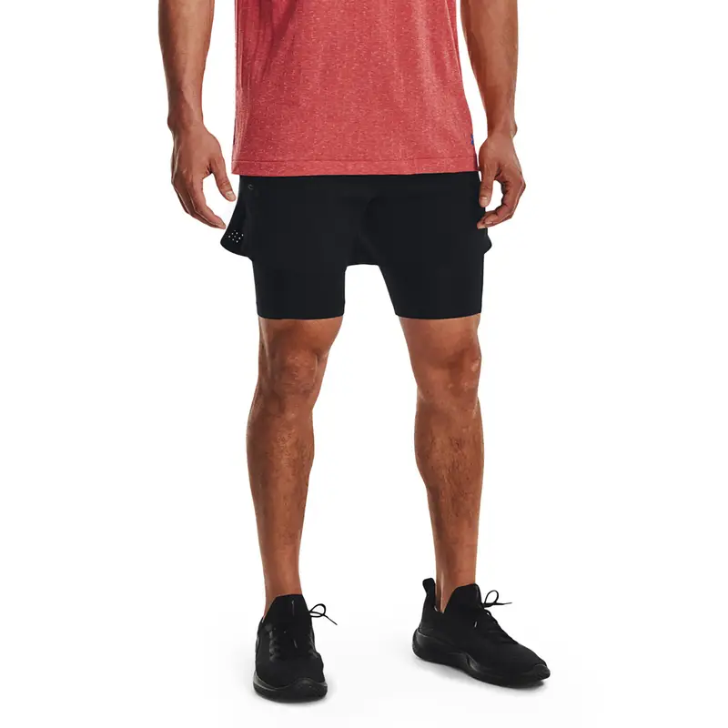 Pantaloncini da uomo Under Armour Peak Woven 2in1 | Under Armour Nero