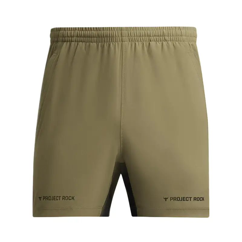 Pantaloncini sportivi versatili da uomo Under Armour Project Rock Johnson Ultimate Comodi Classici alla moda Grigio Quarzo 1384217-251 S