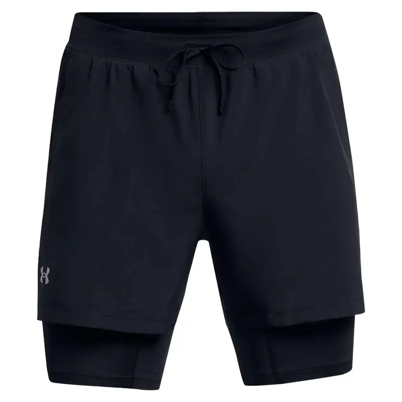 Pantaloni Corti Under Armour Ua Launch 5 2-In-1 Shorts Adulto | Under Armour Nero