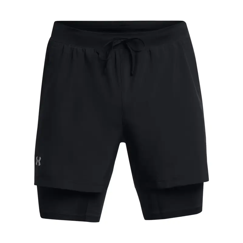 Pantaloni Corti Under Armour Ua Launch 5 2-In-1 Shorts Adulto | Under Armour Nero