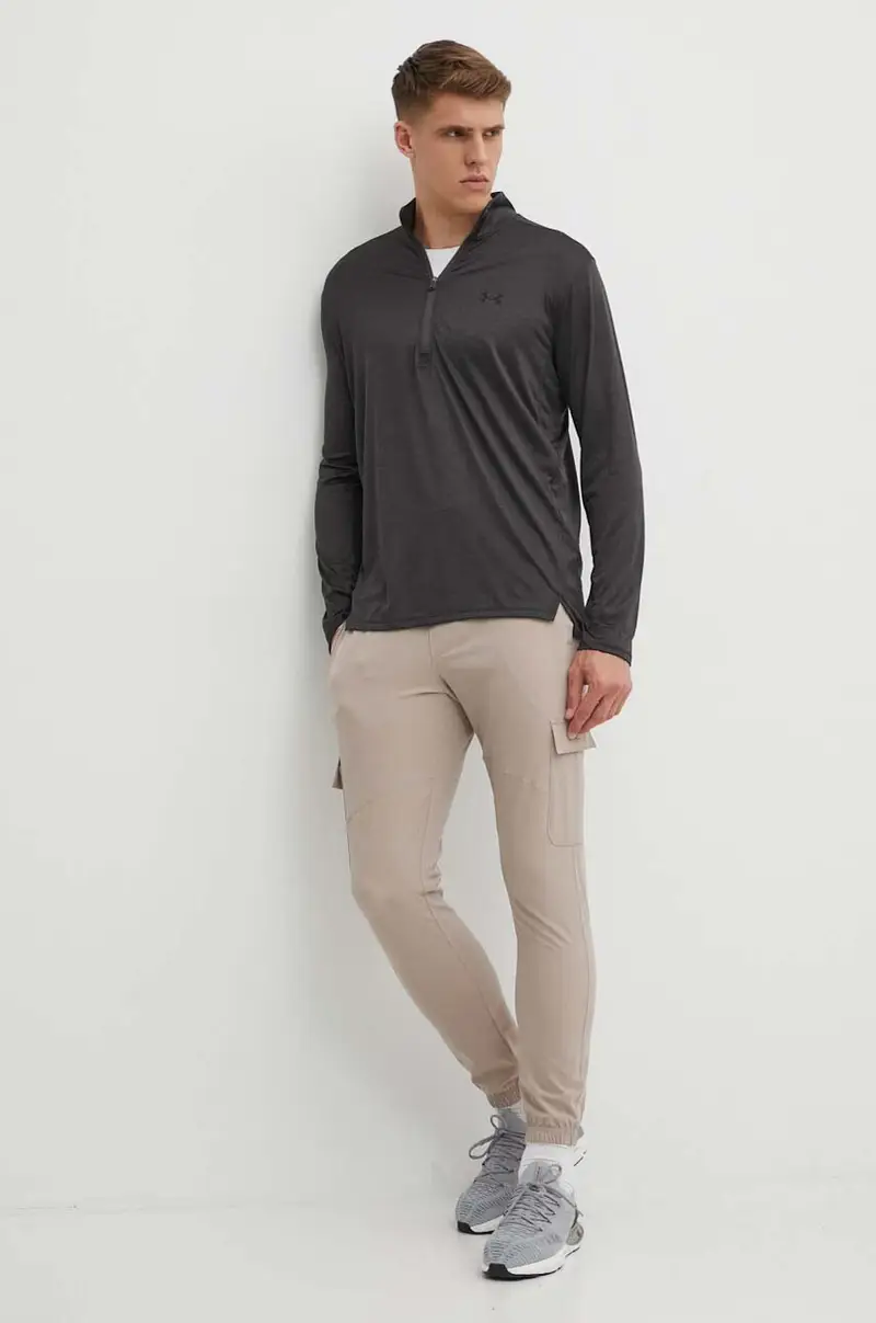 pantaloni da allenamento colore beige miniatura 2