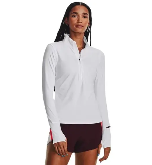 Qualifier Run 1/4 Zip W - maglia running a manica lunga - donna White