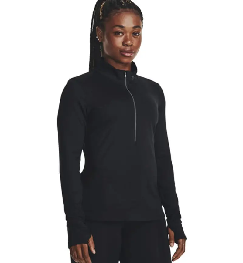 Qualifier Run 1/4 Zip W - maglia running - donna Black