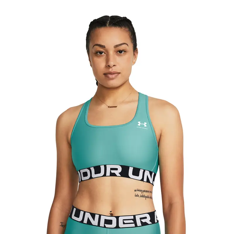 Reggiseno fitness con marchio Mid Under Armour HG Authentics | Under Armour Blu