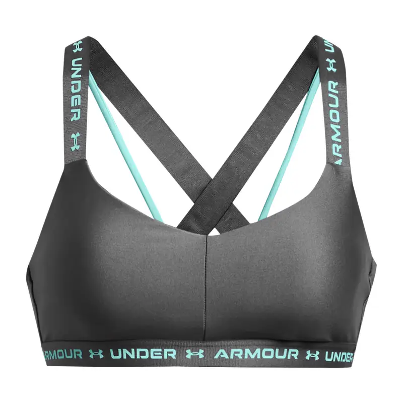 Reggiseno fitness Under Armour Crossback basso | Under Armour Grigio asfalto