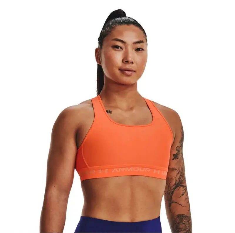 Reggiseno fitness Under Armour Crossback Mid | Under Armour Arancione mango