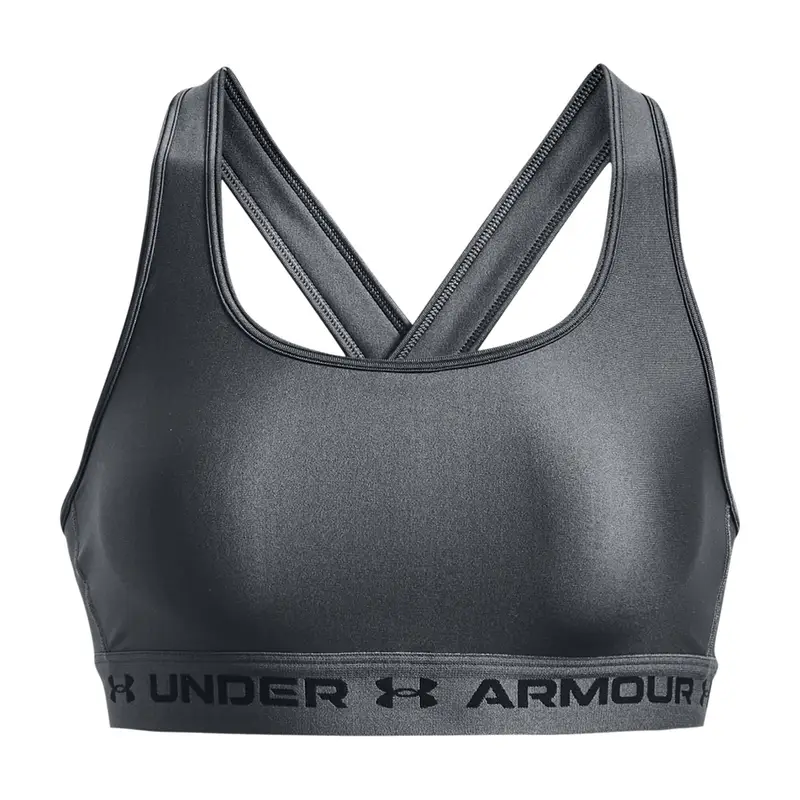 Reggiseno fitness Under Armour Crossback Mid | Under Armour Grigio cenere