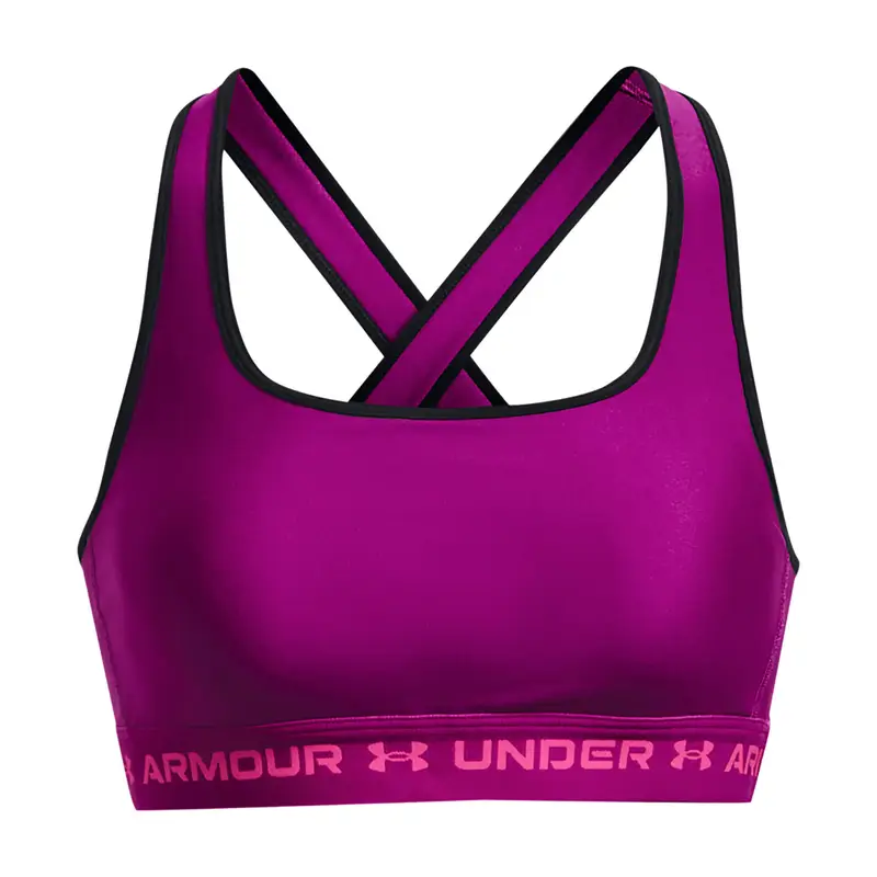 Reggiseno fitness Under Armour Crossback Mid | Under Armour Viola iris