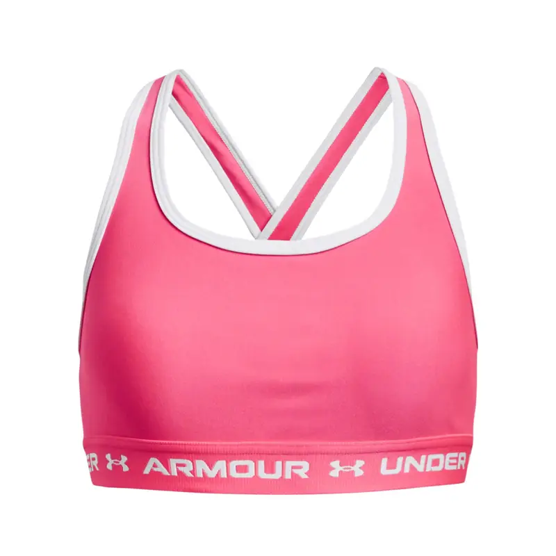 Reggiseno semplice con spalline incrociate e sostegno moderato per ragazze Under Armour Rose