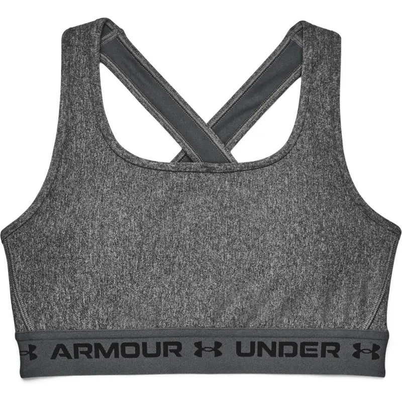 Reggiseno sportivo da donna Under Armour à dos croisé et maintien modéré Heather Gris