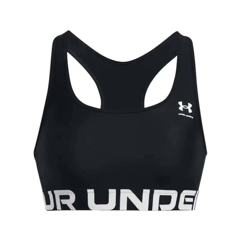 Reggiseno sportivo da donna Under Armour HeatGear Mid Branded Noir