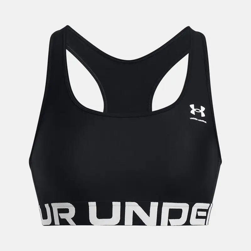 Reggiseno Sportivo Nero Under Armour Heatgear® Mid Branded Donna | Under Armour