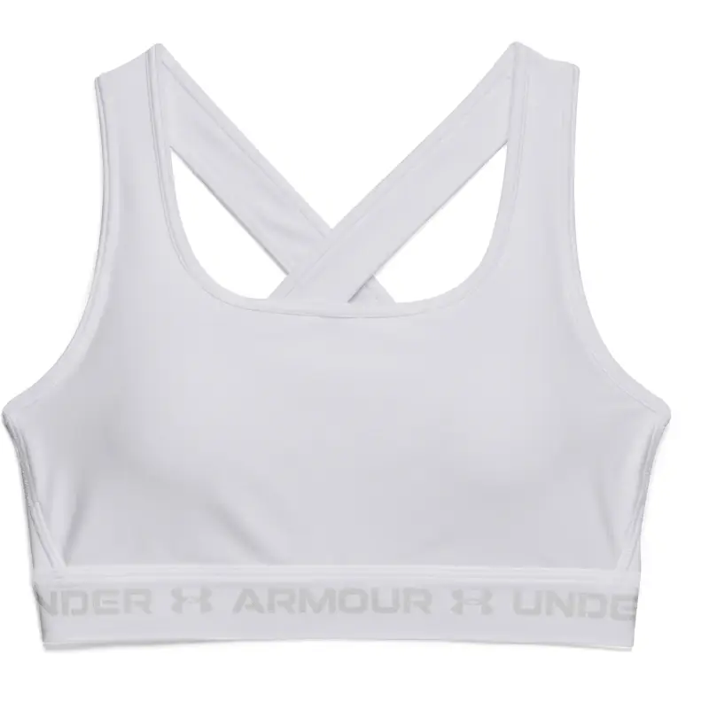 Reggiseno sportivo sportivo a sostegno moderato per donne Under Armour® Crossback Blanc