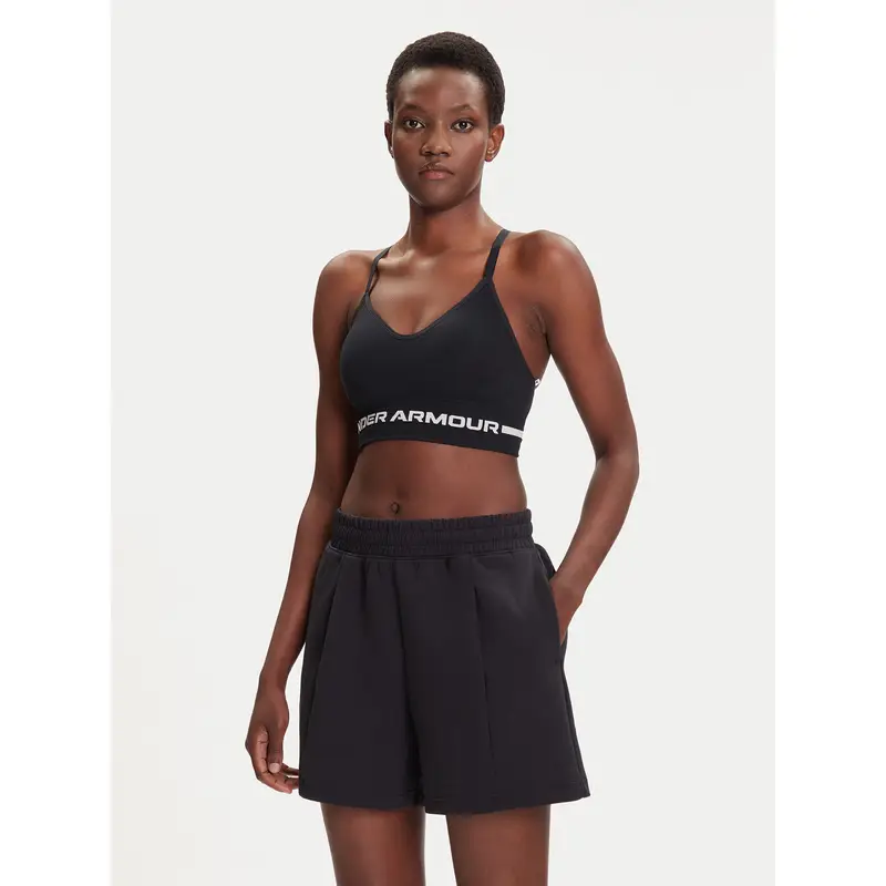 Reggiseno sportivo Ua Seamless Low Long Bra 1357719-001 Nero Compression Fit