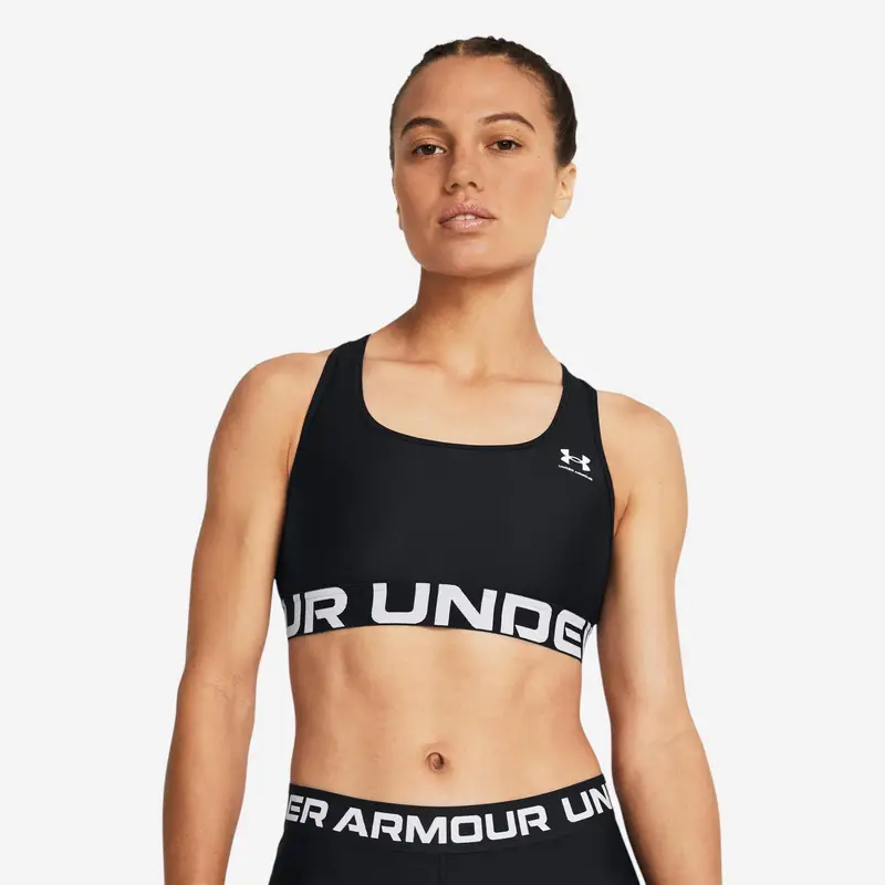 Reggiseno sportivo Under Armour donna paletra traspirante sostegno medio nero | Under Armour