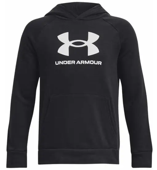 Rival Fleece Big Logo Jr - felpa con cappuccio - ragazzo Black