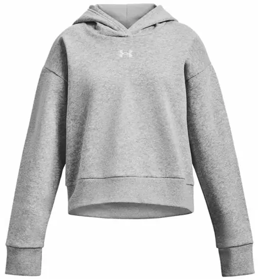 Rival Fleece Crop Jr - felpa con cappuccio - ragazza Grey
