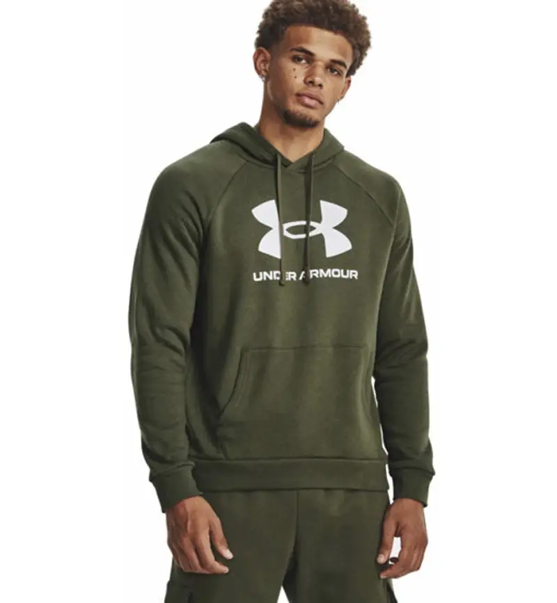 Rival Fleece Logo - felpa con cappuccio - uomo Green