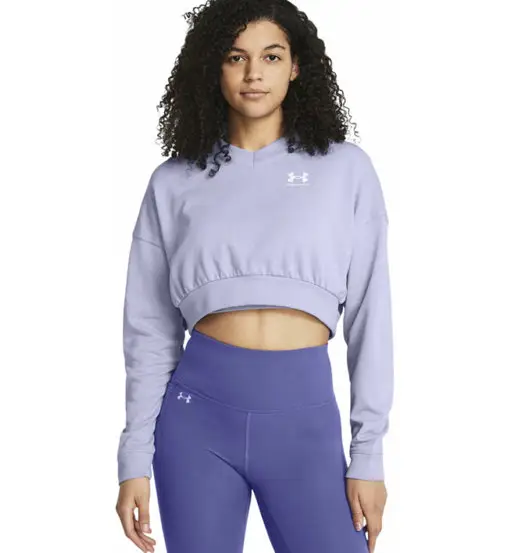 Rival Terry Crop W - felpa - donna Purple