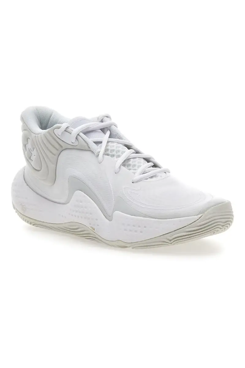 Scarpe bianche mid-cut da basket Under Armour Spawn 6 Mid [BIANCO] miniatura 2