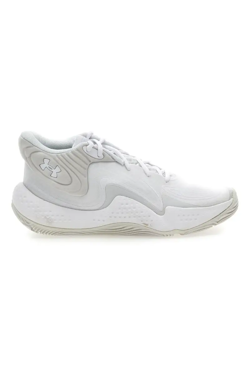 Scarpe bianche mid-cut da basket Under Armour Spawn 6 Mid [BIANCO]