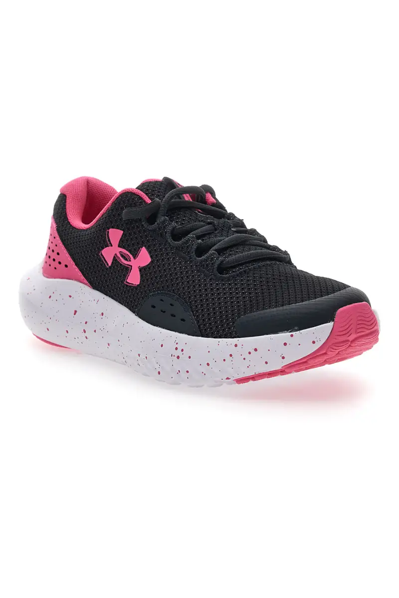 Scarpe da Allenamento con Tomaia in Mesh UNDER ARMOUR Grade School Surge 4 Nere e Rosa [NERO miniatura 2