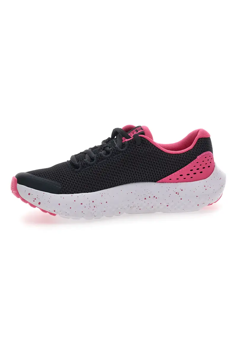 Scarpe da Allenamento con Tomaia in Mesh UNDER ARMOUR Grade School Surge 4 Nere e Rosa [NERO miniatura 4