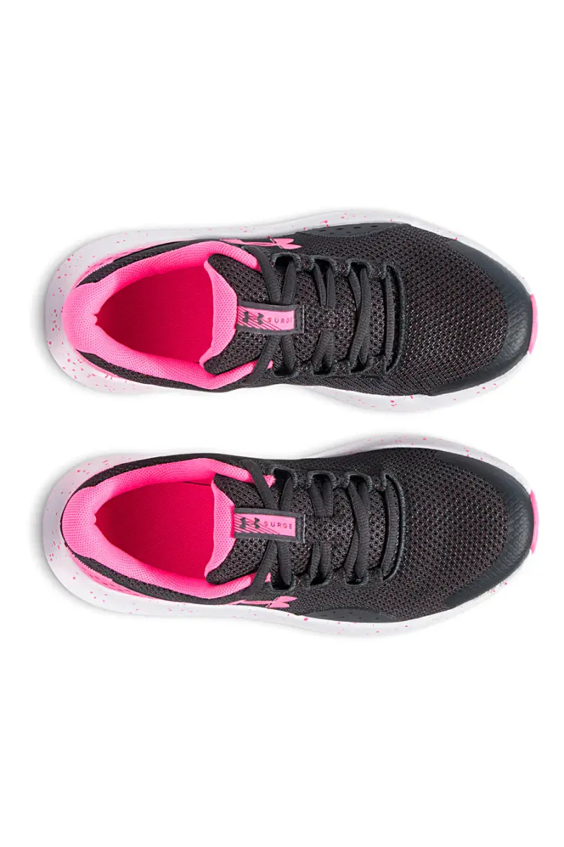 Scarpe da Allenamento con Tomaia in Mesh UNDER ARMOUR Grade School Surge 4 Nere e Rosa [NERO miniatura 5