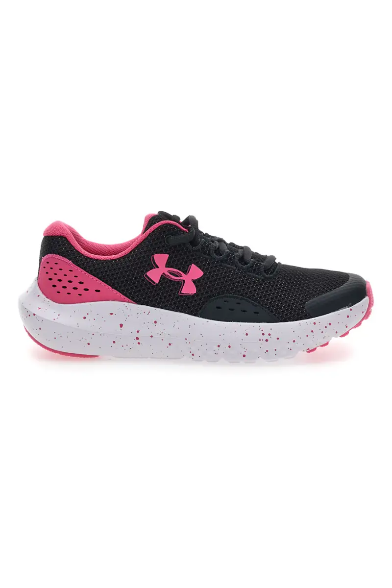 Scarpe da Allenamento con Tomaia in Mesh UNDER ARMOUR Grade School Surge 4 Nere e Rosa [NERO