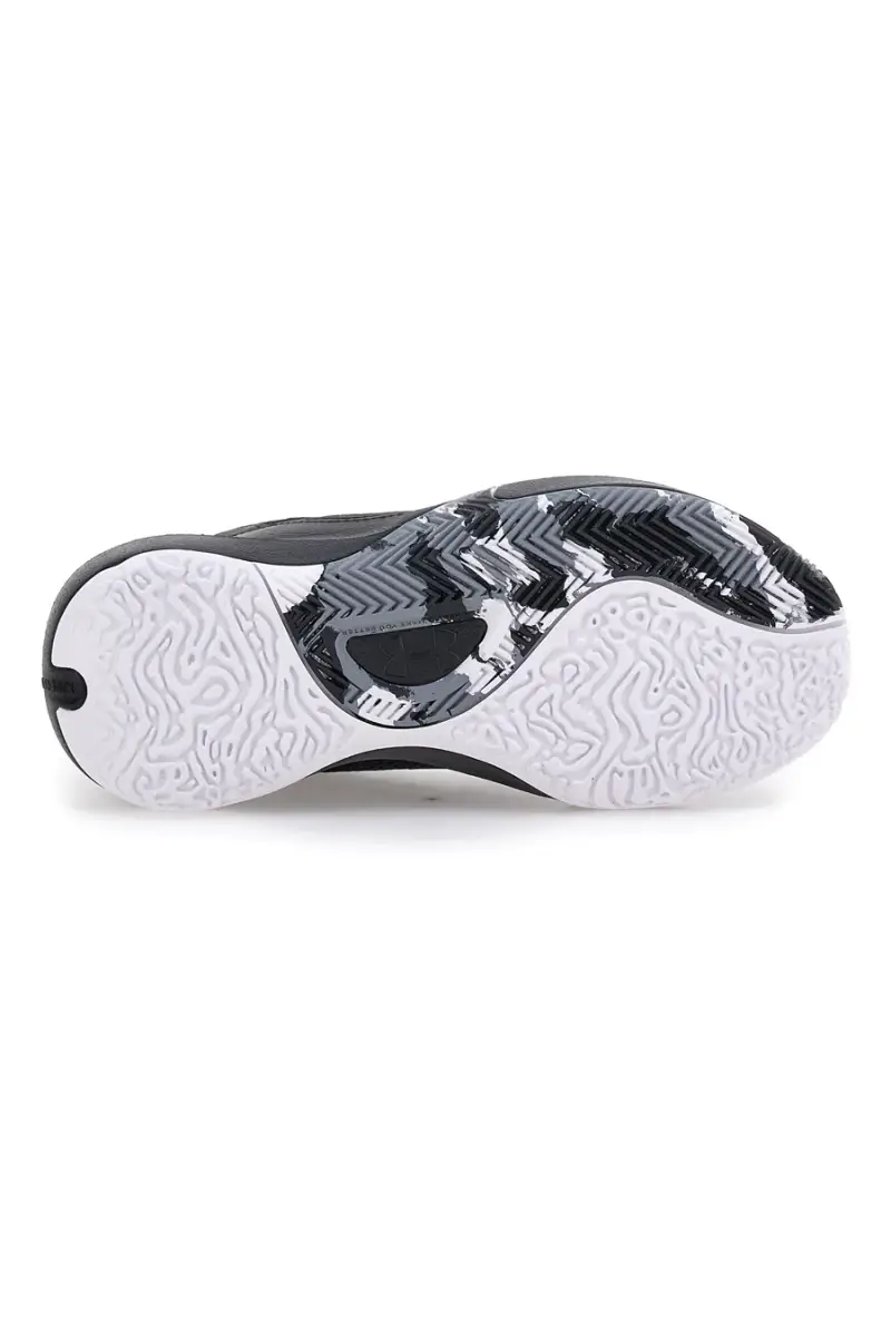 Scarpe da basket nere con suola grafica Under Armour GS Lockdown 6 [NERO] miniatura 5