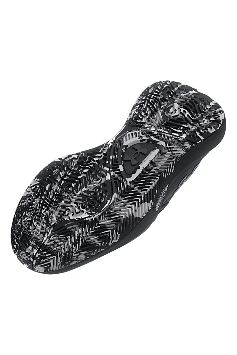 Scarpe da basket nere con suola grafica Under Armour GS Lockdown 7 [NERO] miniatura 4