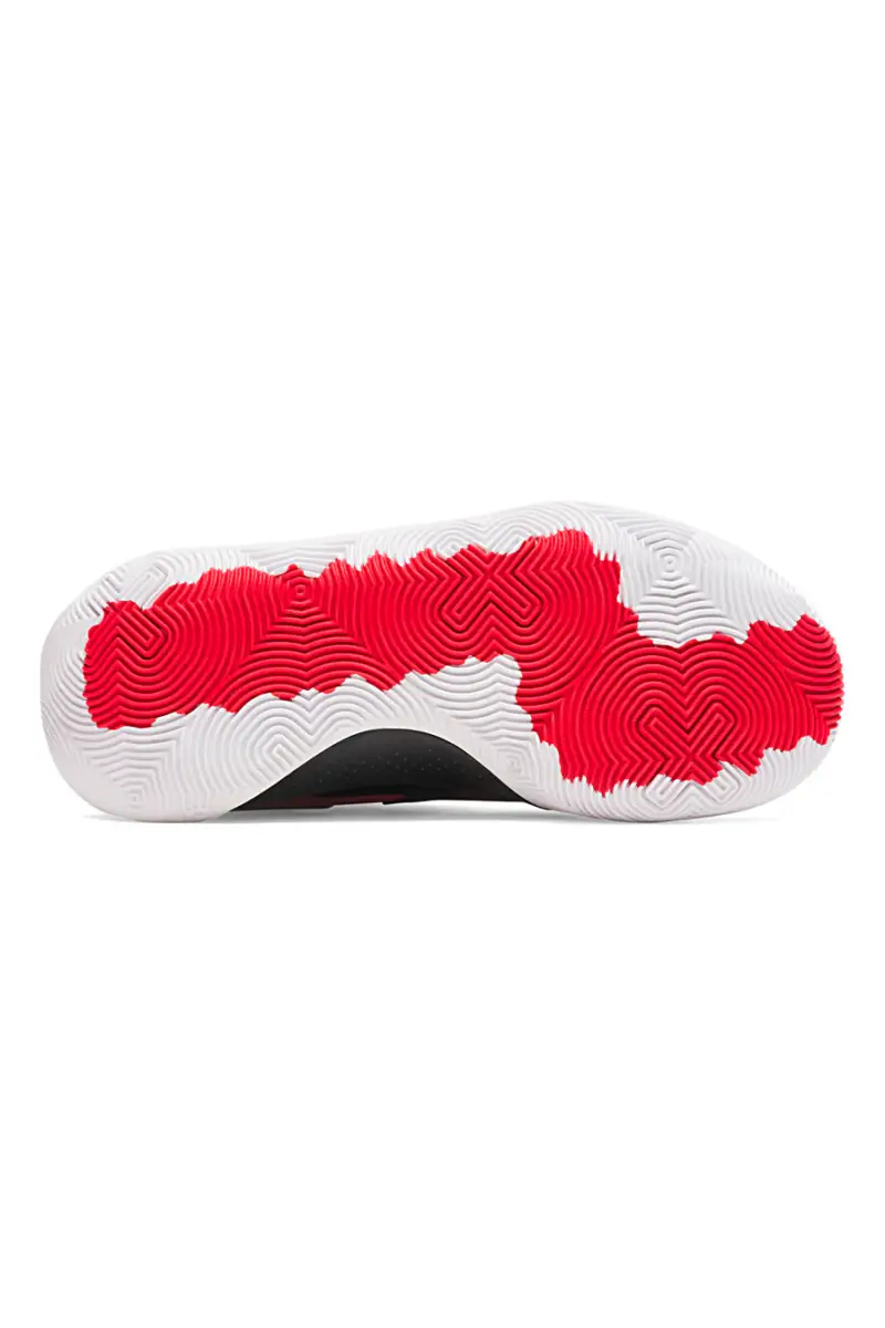 Scarpe da basket rosse e nere con suola bianca Under Armour GS Jet '25 [ROSSO] miniatura 4