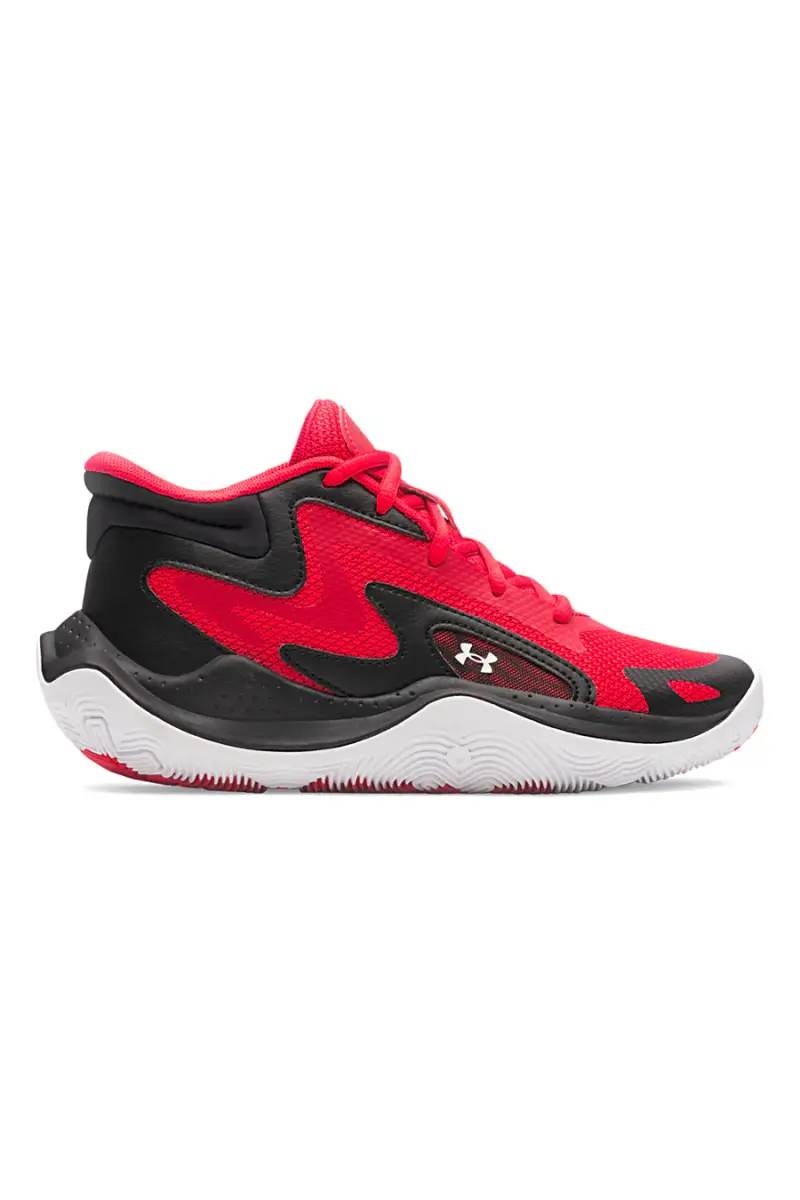 Scarpe da basket rosse e nere con suola bianca Under Armour GS Jet '25 [ROSSO]
