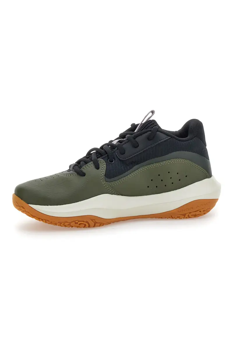 Scarpe da basket verdi con suola gum Under Armour Lockdown 7 [MARINE] miniatura 4
