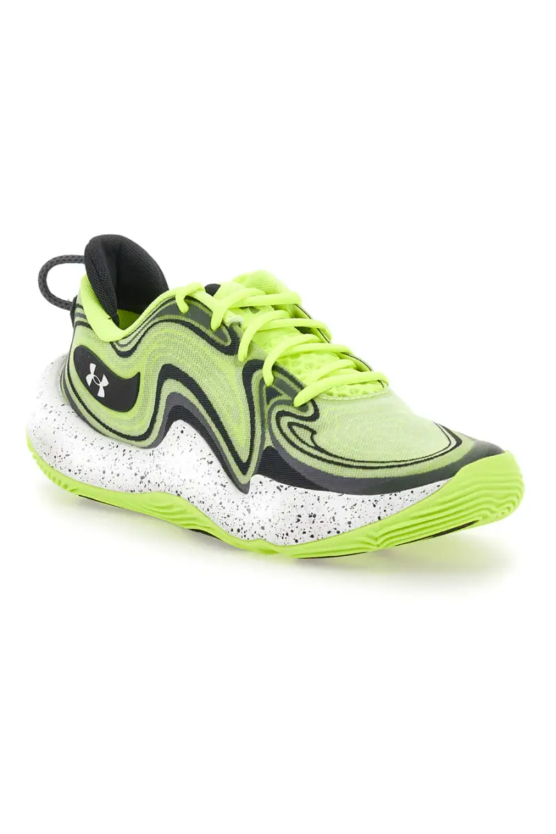 Scarpe da basket verdi Under armour Spawn 6 [HIGH VIS] miniatura 2