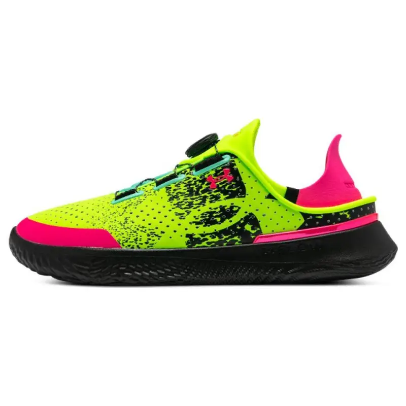 Scarpe da Corsa Casual Basse Under Armour Ua Flow Slipspeed con Quadrante Boa Sneakers Unisex Rosa Verde 3027057-300 43