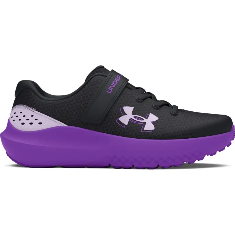 Scarpe da corsa per bambina della scuola materna Under Armour Surge 4 AC Noir