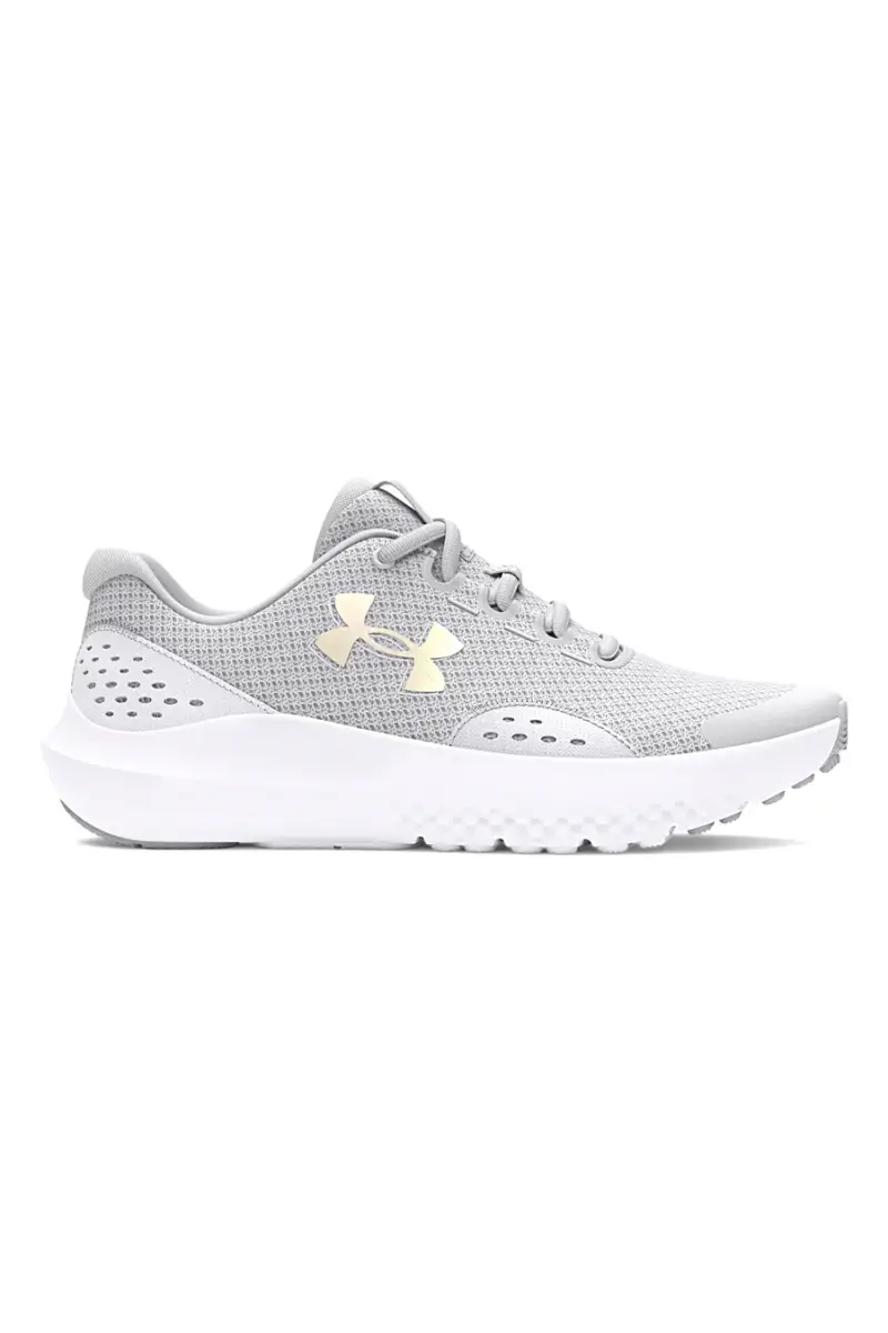 Scarpe da ginnastica donna grigie in mesh Under Armour GGS Surge 4 [GRIGIO CHIARO]
