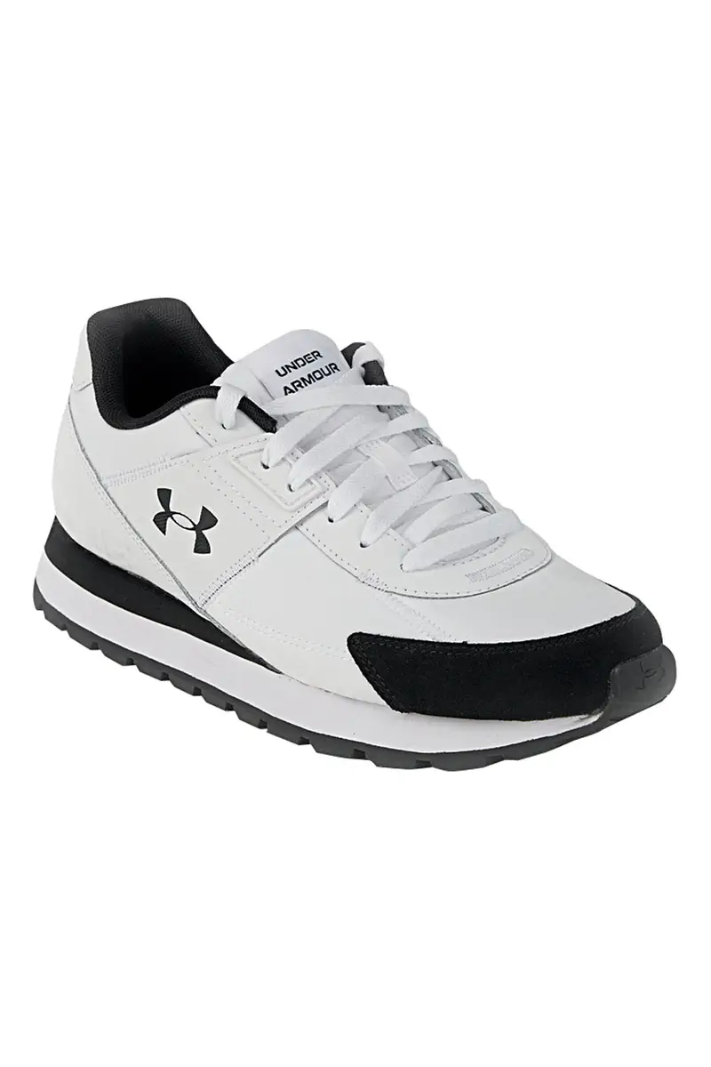Scarpe running bianche tomaia con inserti in pelle Under Armour Essential Runner [BIANCO miniatura 3