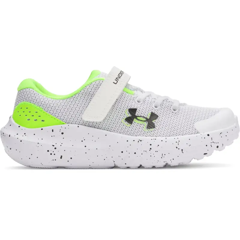 Scarpe running per bambini Under Armour Pre-School Surge 4 AC Blanc