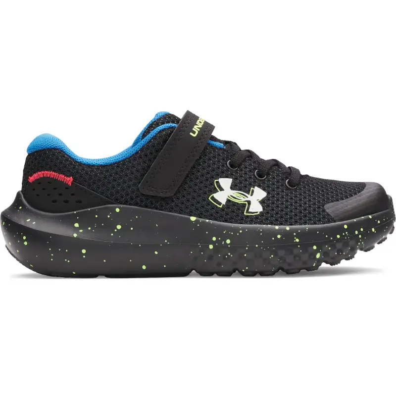 Scarpe running per bambini Under Armour Pre-School Surge 4 AC Noir