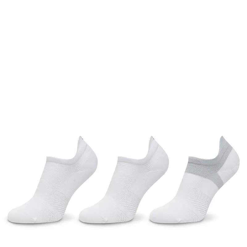 Set di 3 paia di calzini corti unisex Under Armour UA ArmourDry® Run 1386237 Bianco