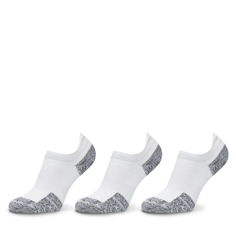 Set di 3 paia di calzini corti unisex Under Armour UA ArmourDry® Run 1387044 Bianco