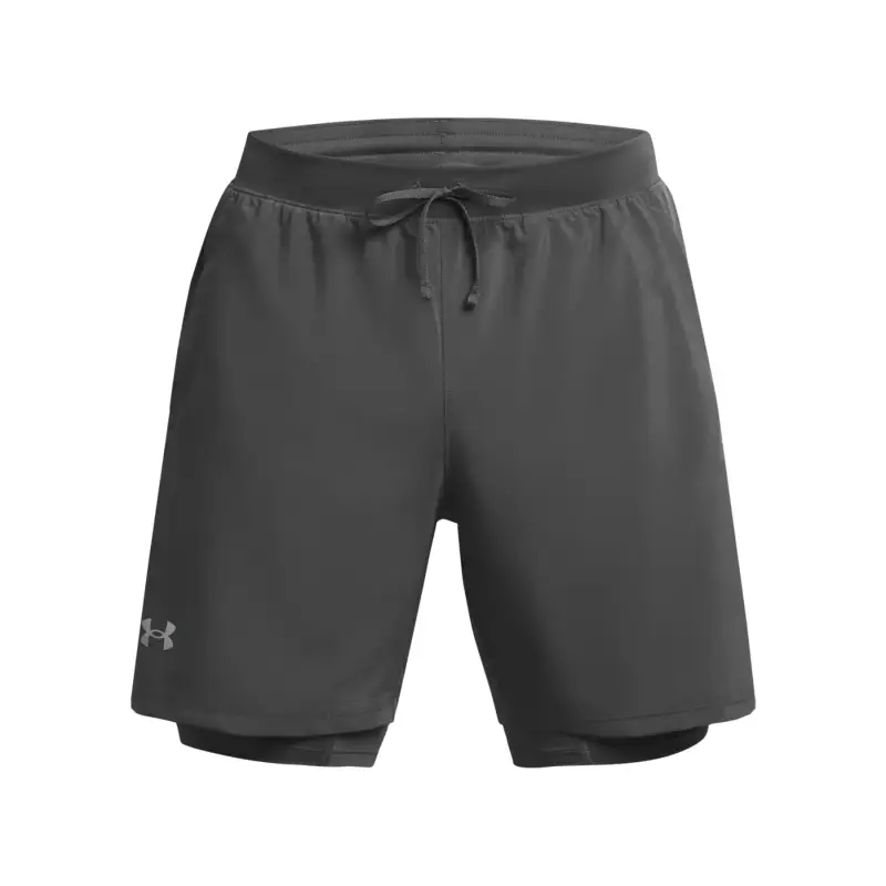 Shorts 2 in 1 Under Armour Launch 7" Noir