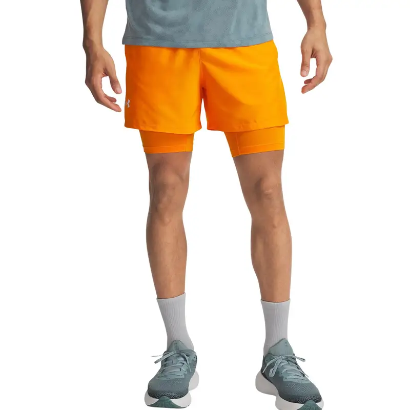 Shorts 2 in 1 Under Armour Launch Orange