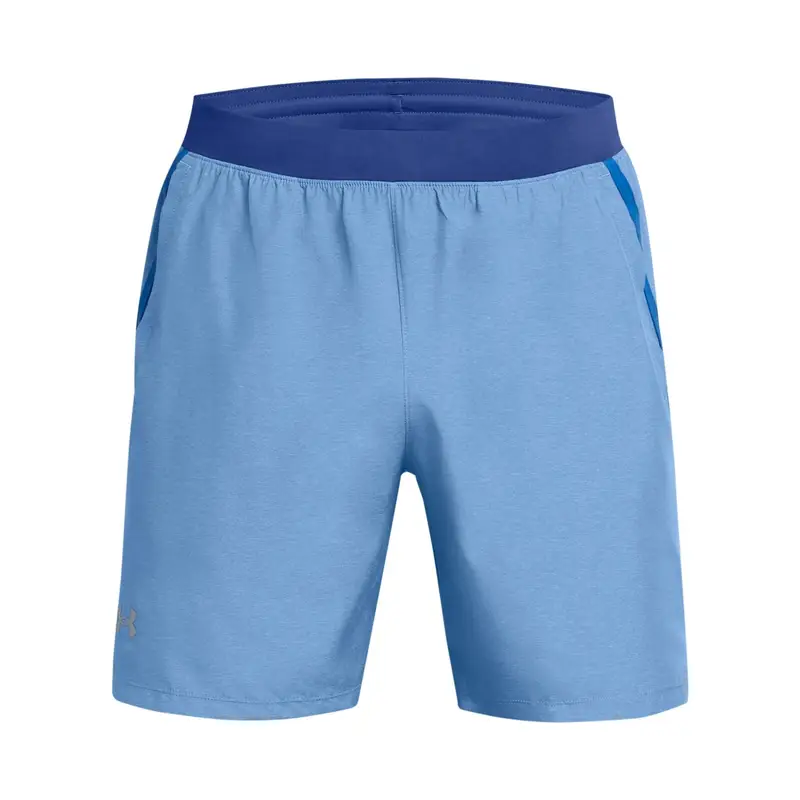 Shorts chiné Under Armour Launch 7 Bleu