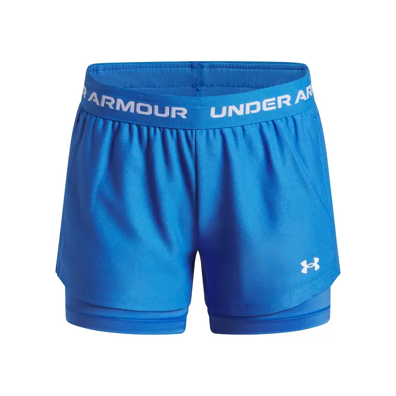Shorts da bambina 2 in 1 Under Armour Tech Play Up Bleu